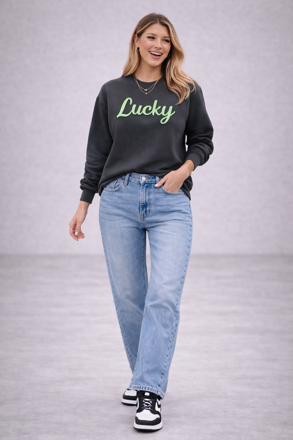 Lucky 3D Puff Sweatshirt- Limited Stock