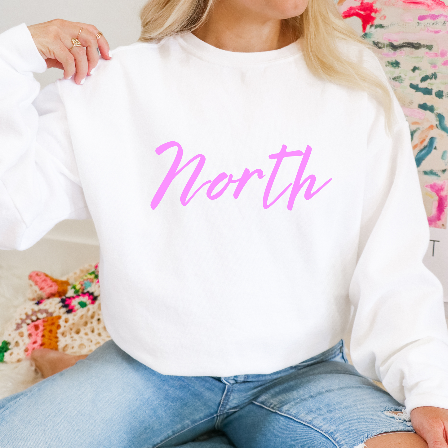 NORTH pink Puff Tee/Sweatshirts