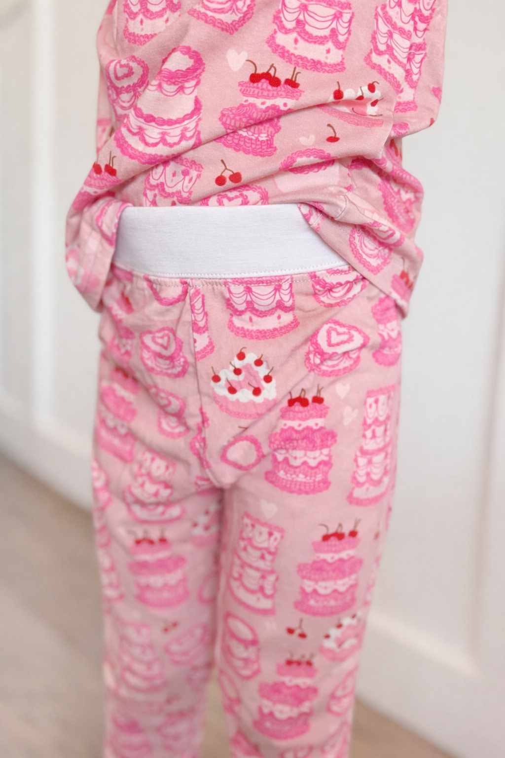 Pink Cake Toddler Pant & Short Sleeve Set