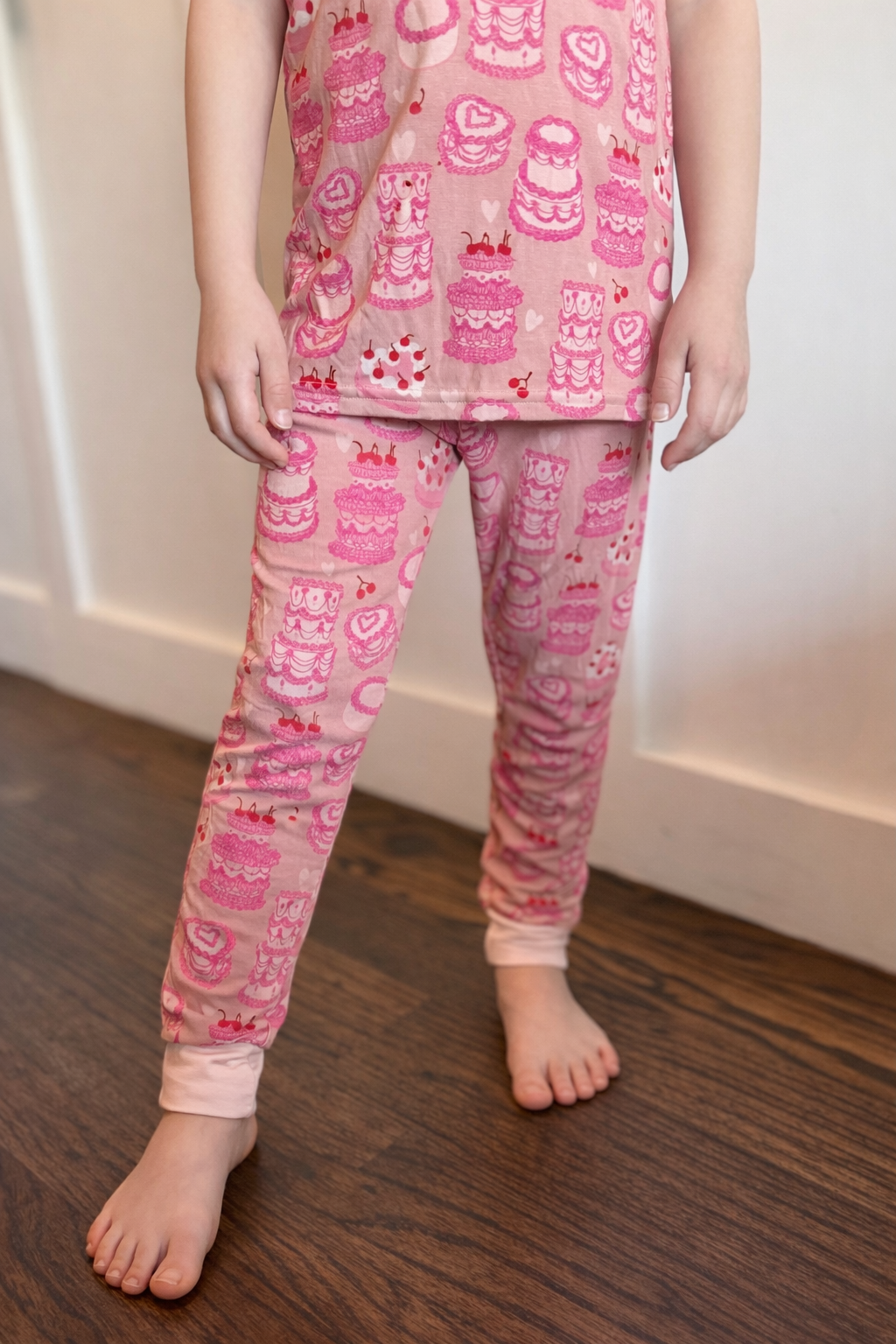 Pink Cake Toddler Pant & Short Sleeve Set