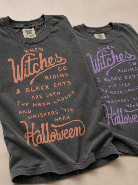 Witches & Black Cats Tee- Adult/Youth