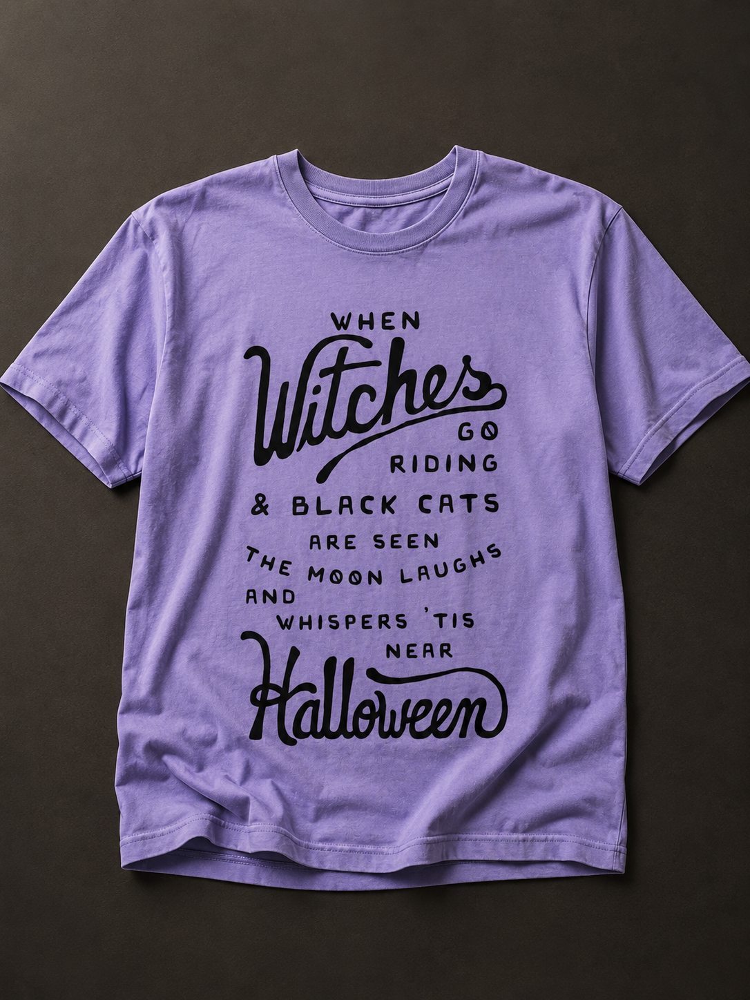 Witches & Black Cats Purple Tee- Adult