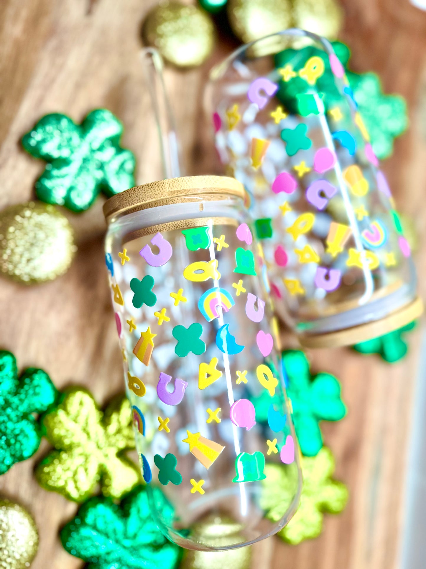 Lucky Charm Glass Can Cup