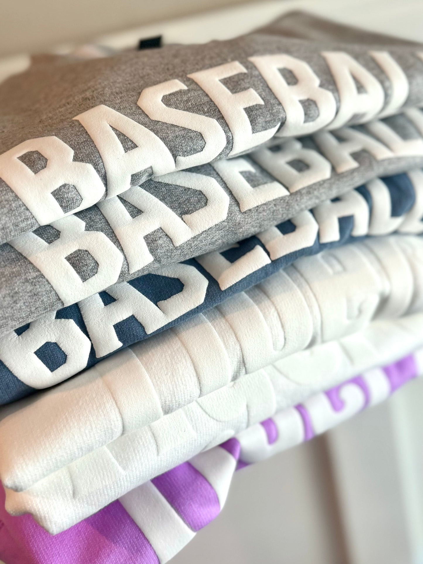 Baseball 3D Puff Letter  (13 Color Options)
