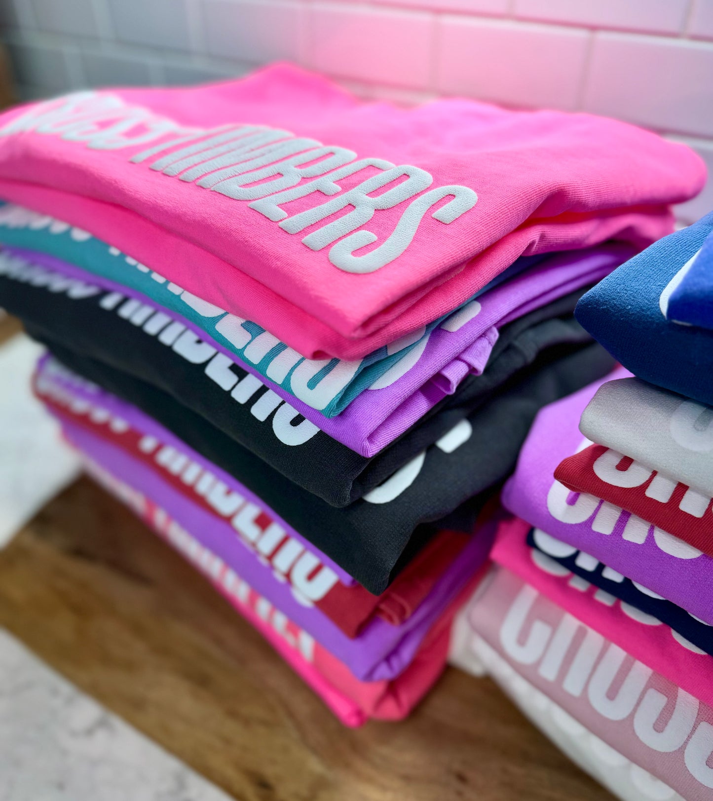 Cross Timbers White Puff Tees/Sweatshirts (30% off at check out)